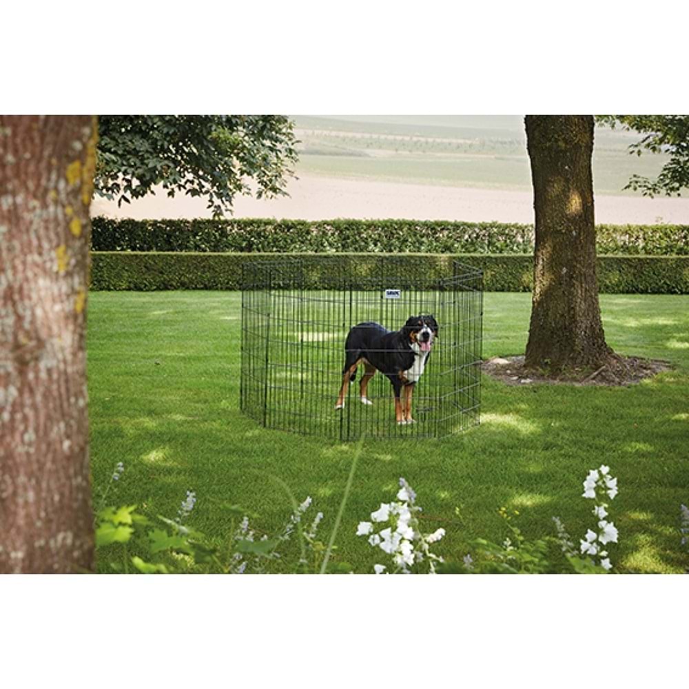 Savic Köpek Parkı 3 | Yavru Köpek ve Köpek Oyun Parkı – Siyah E-Kaplama 107CM