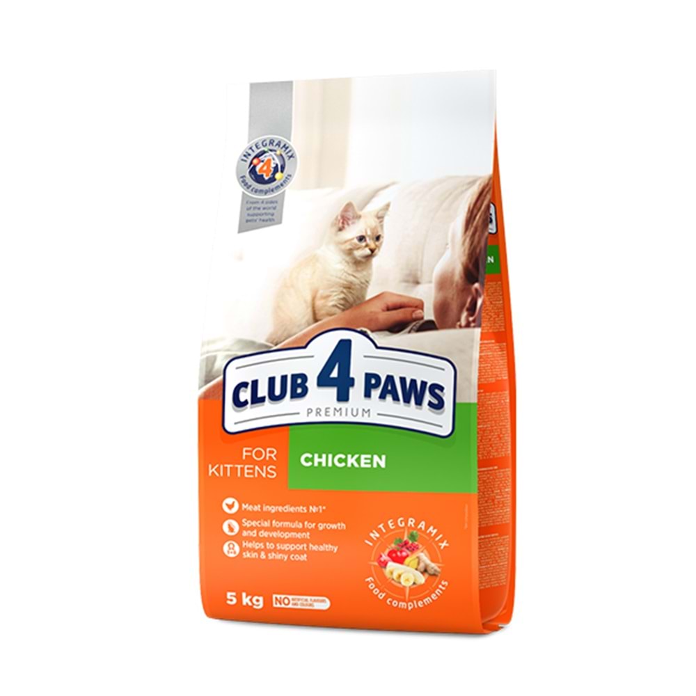 CLUB 4 PAWS PREMİUM TAVUKLU YAAVRU KEDİ MAMASI 5 KG