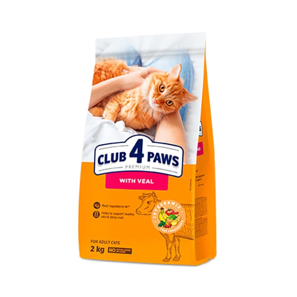 CLUB 4 PAWS PREMİUM DANA ETLİ YETİŞKİN KEDİ MAMASI 2KG