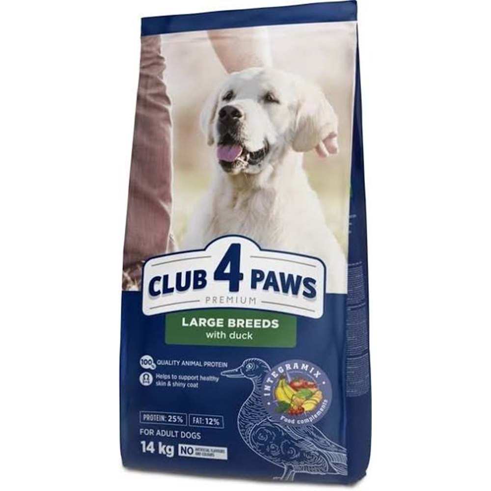 CLUB 4 PAWS PREMİUM MİNİ IRK ÖRDEK ETLİ YETİŞKİN KÖPEK MAMASI 14KG