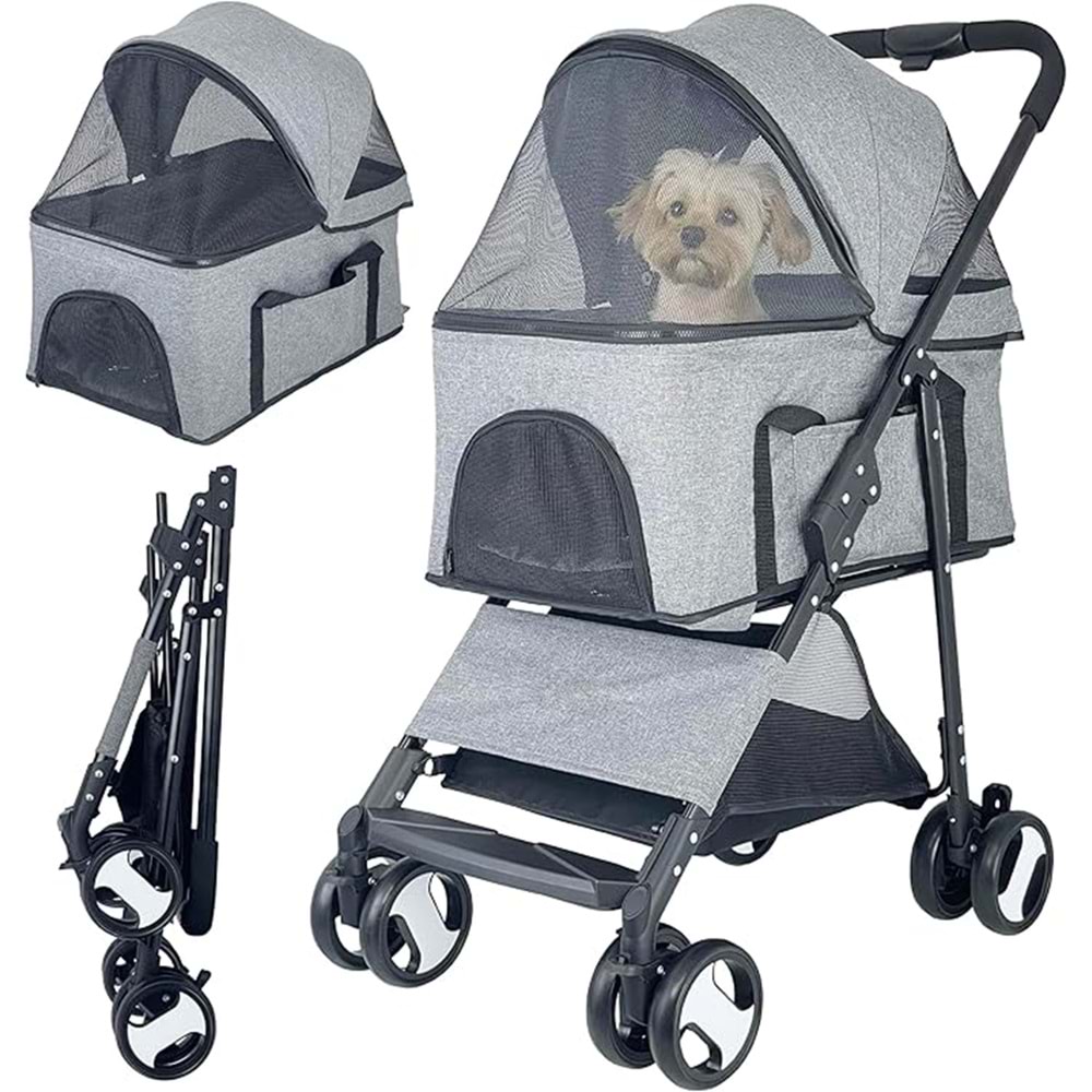KEDİ & KÖPEK TAŞIMA ARABASI DTC802-GRAY