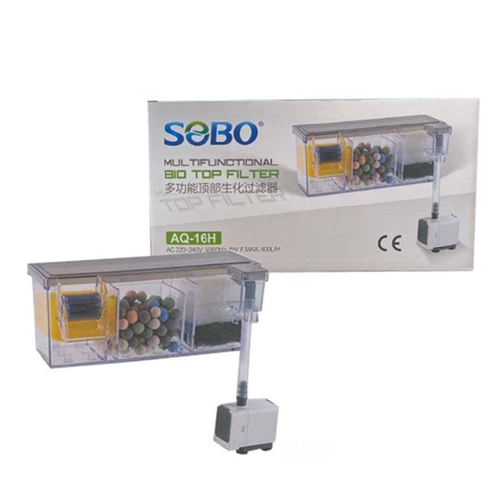 Sobo AQ-16H Bio Tepe Filtre 4W 400L/H