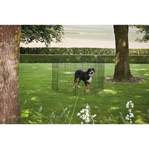 Savic Köpek Parkı 2 | Yavru Köpek ve Köpek Oyun Parkı – Siyah E-Kaplama 91 CM