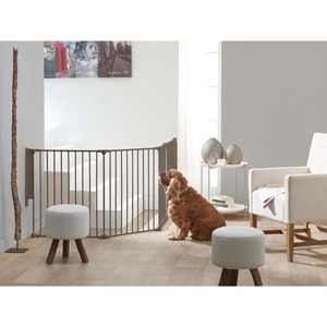 Savic Lüks Köpek Parkı | Yavru Köpek ve Köpek Oyun Parkı – warm Gri