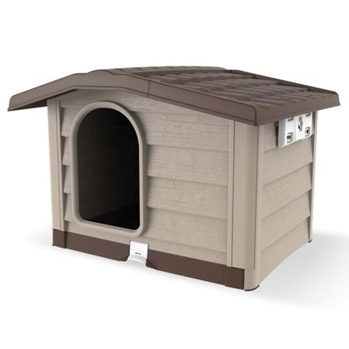 Bama Bungalow Köpek Kulübesi M Bej 89x75x62 cm