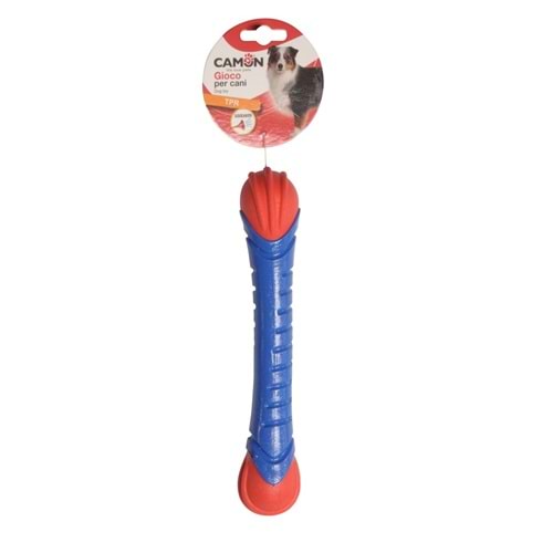 Dog toy - two-tone TPR stick w/squeaker, approx. 24cm