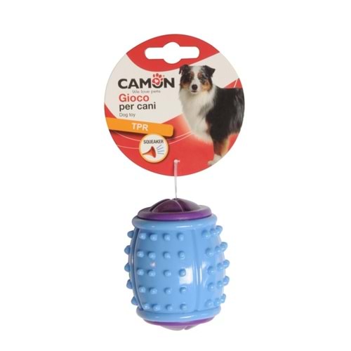 Dog toy - TPR cylinder w/squeaker, approx. 8cm