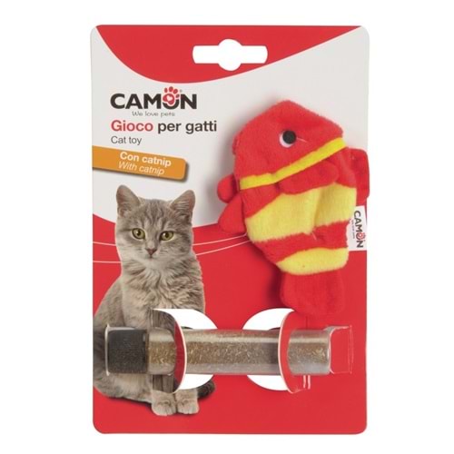 Camon Catnip Koyulabilen Çita, Ayı ve Balık Peluş Oyuncak 10cm