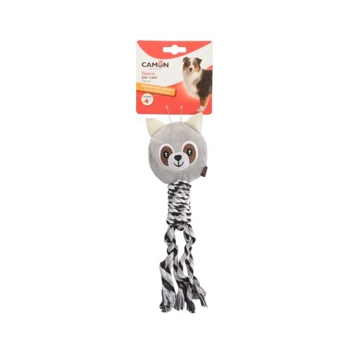 Polyester and rope dog toy, Six models w/squeaker - approx. 30cm