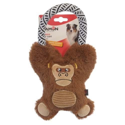 Dog toy - Polyester Gorilla w/squeaker, three models, approx. 20cm