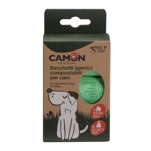 Camon Geri Dönüştürülebilir Kaka Tuvalet Poşetleri 12 rulo