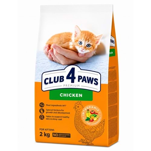 CLUB 4 PAWS PREMİUM TAVUKLU YAVRU KEDİ MAMASI 2KG