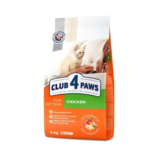 CLUB 4 PAWS PREMİUM TAVUKLU YAAVRU KEDİ MAMASI 5 KG