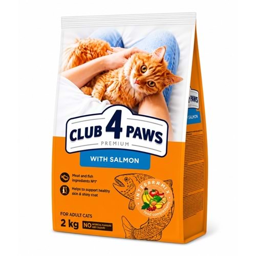 CLUB 4 PAWS PREMİUM SOMON ETLİ YETİŞKİN KEDİ MAMASI 2KG