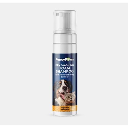 Fancy Paws Dry Washing Foam Shampoo Aloe Vera 200ml