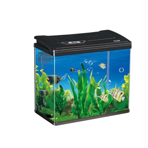 Makro Akvaryum 48 cm İthal komple Set Akvaryum Siyah