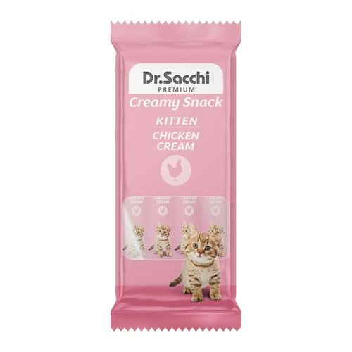 Dr Sacchi Creamy Snack Tavuklu Krema Yavru Kedi Ödülü 4 Adet