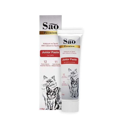 SAO Junior Paste Yavru Kedi ve Köpekler İçin Tamamlayıcı Besin 100 Gr