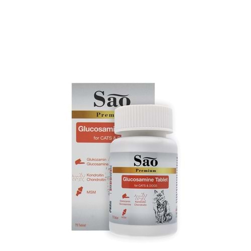 SAO Glucosamine Kedi Ve Köpek Eklem Sağlığı Güçlendirici Tablet 75 Adet