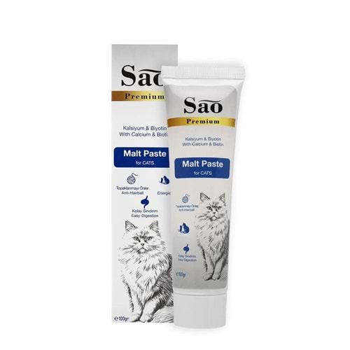 SAO Anti-Hairball Tüy Yumağı Önleyici Malt Kedi Macunu 100gr