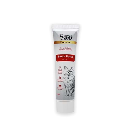 SAO Biotin Paste Kediler İçin Tüy Sağlığı Destekleyici Ve Tüy Dökülmesi Önleyici Malt Macun 100 gr