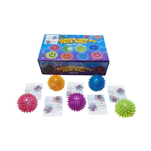 Cans TJWJ287 Öten Işıklı Dikenli Top Oyuncak 6 cm 12 li
