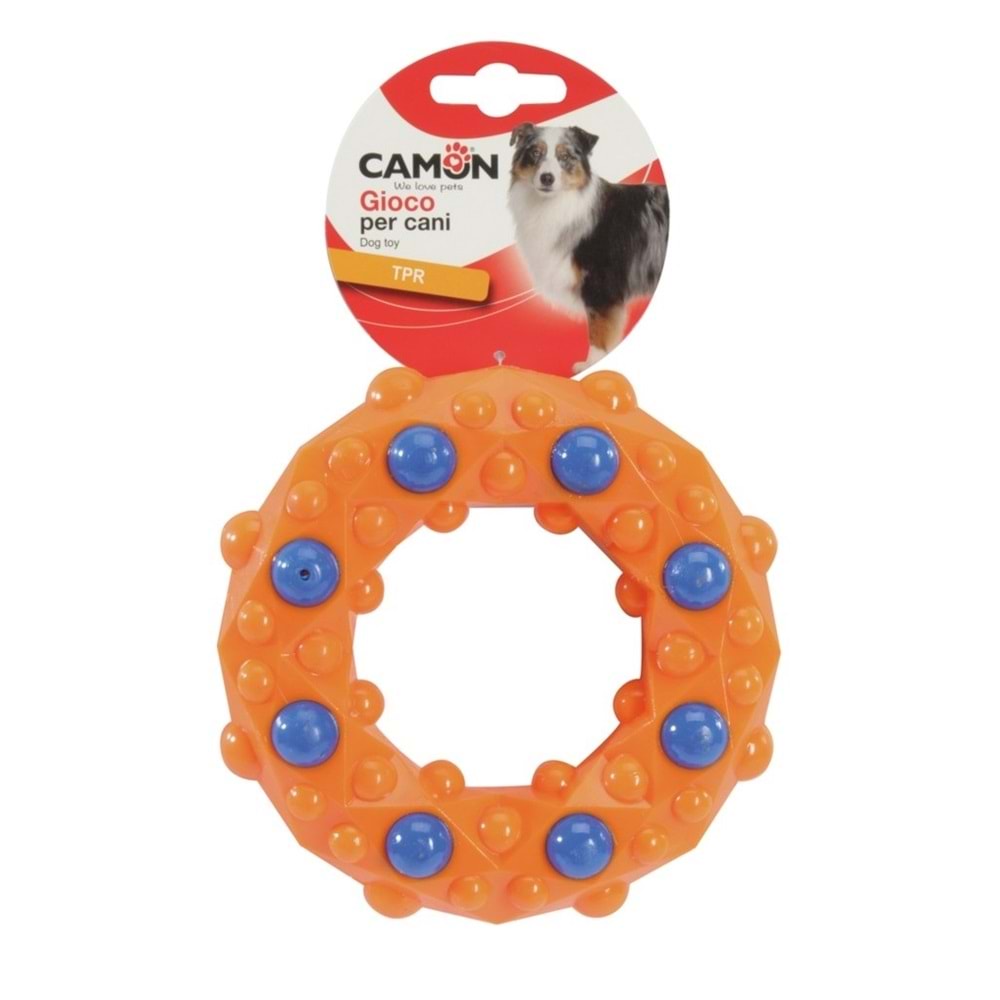 Dog toy - TPR geometric ring, approx. 14.5cm