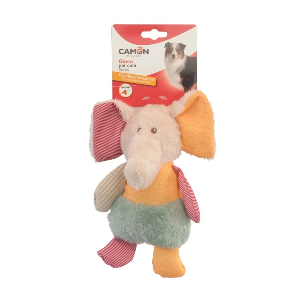 Dog toy - Polyester Lion/Rabbit/Elephant w/squeaker, approx. 23cm