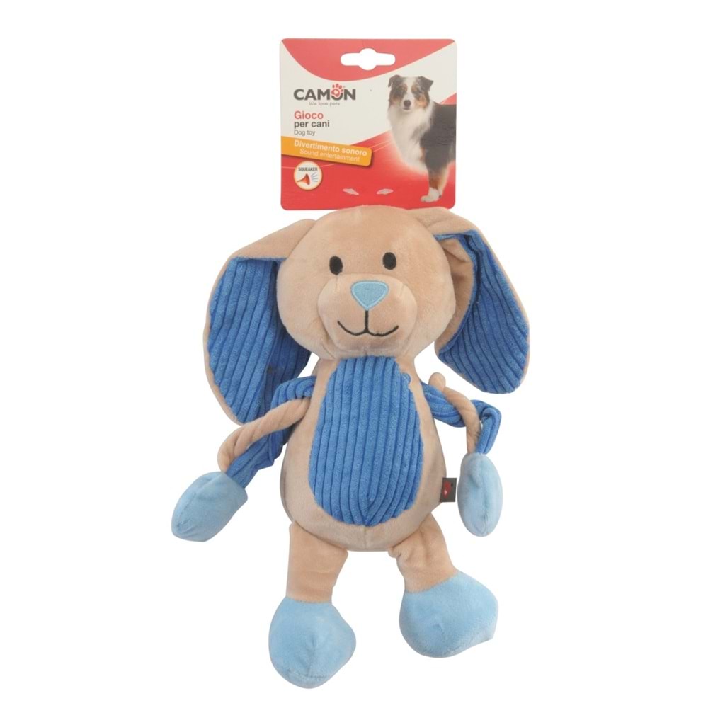 Dog toy - Polyester rabbit w/squeaker, approx. 28cm