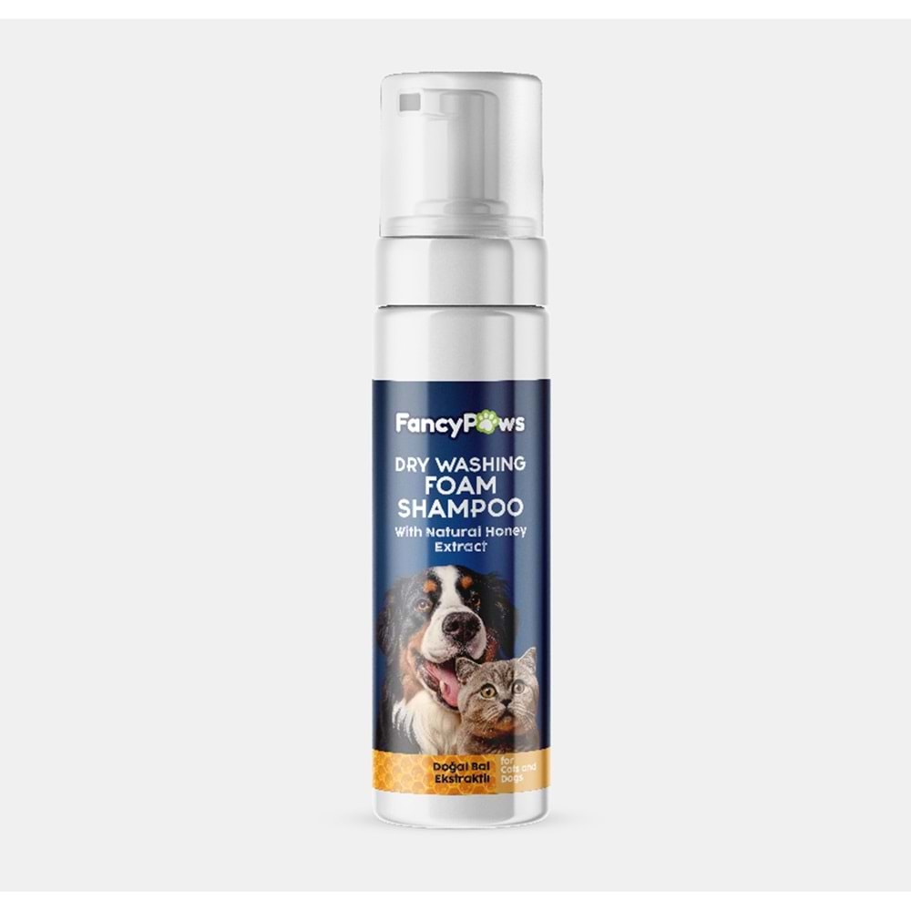 Fancy Paws Dry Washing Foam Shampoo Aloe Vera 200ml