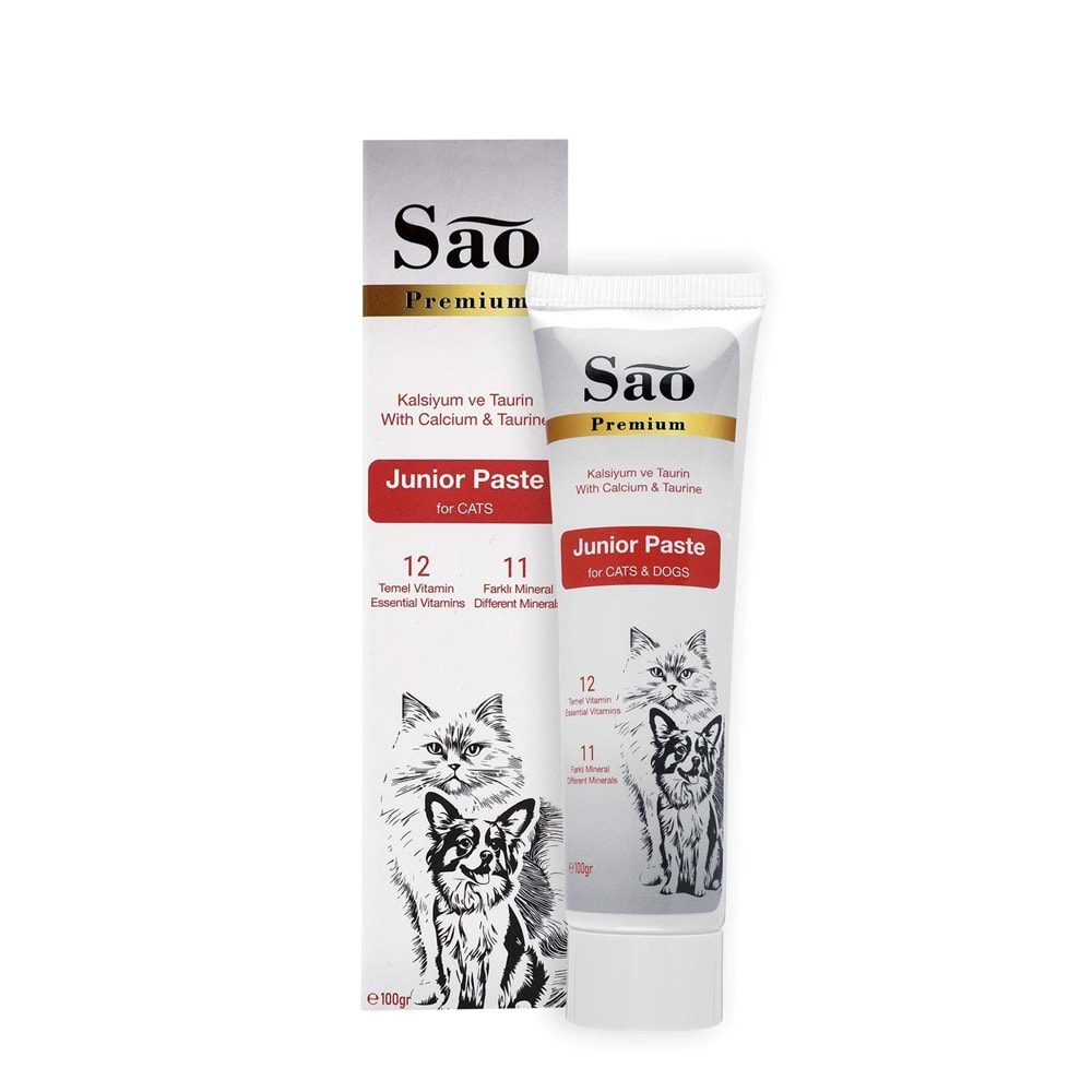 SAO Junior Paste Yavru Kedi ve Köpekler İçin Tamamlayıcı Besin 100 Gr
